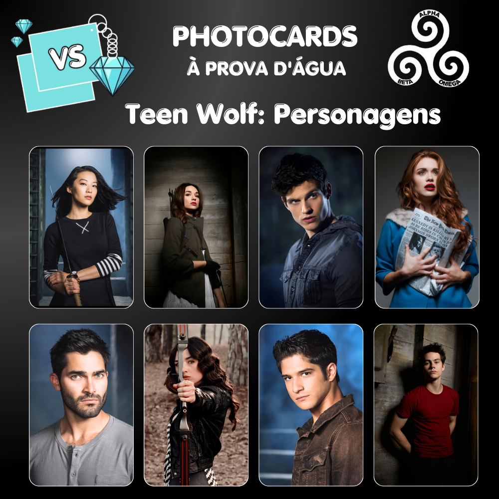 9 Photocards Teen Wolf à prova d'água Fan-made 5.5x8.5cm