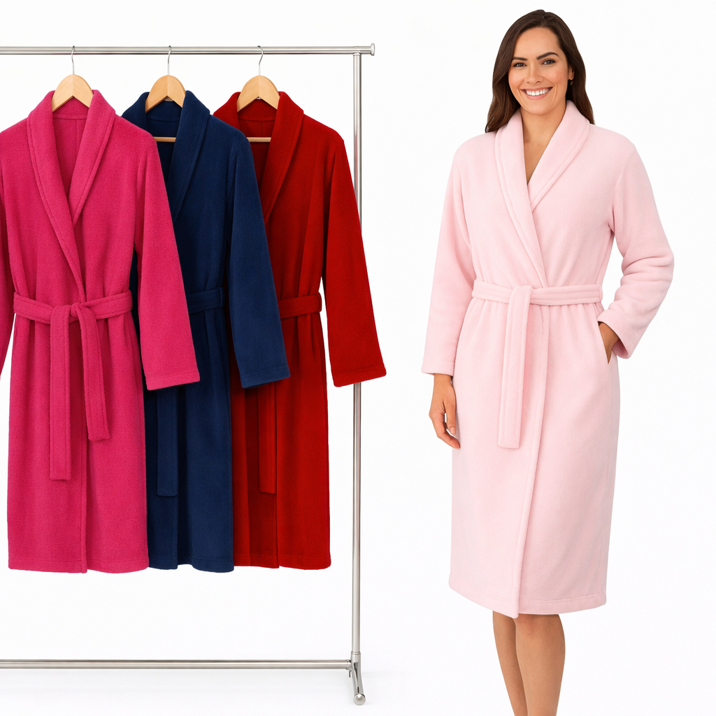 Roupão Feminino Longo Inverno Adulto Super Macio Premium De Microfibra