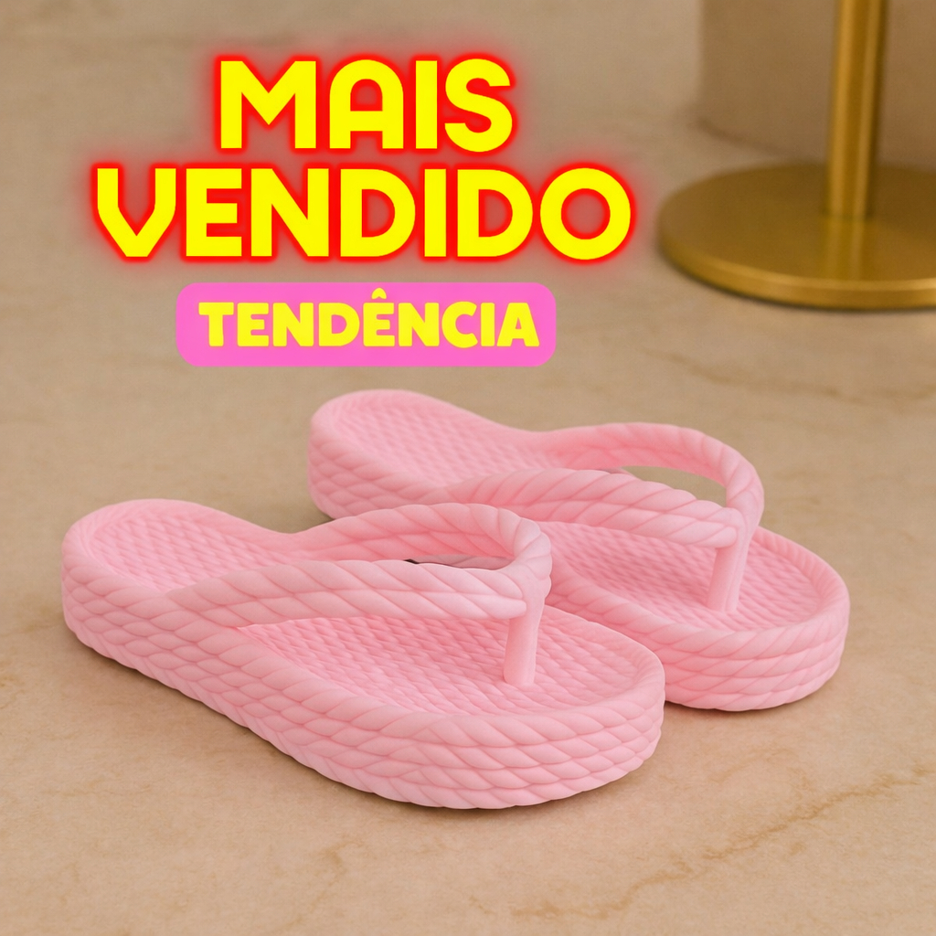 Chinelo Nuvem Plataforma Feminino Trançado Visual Moderno