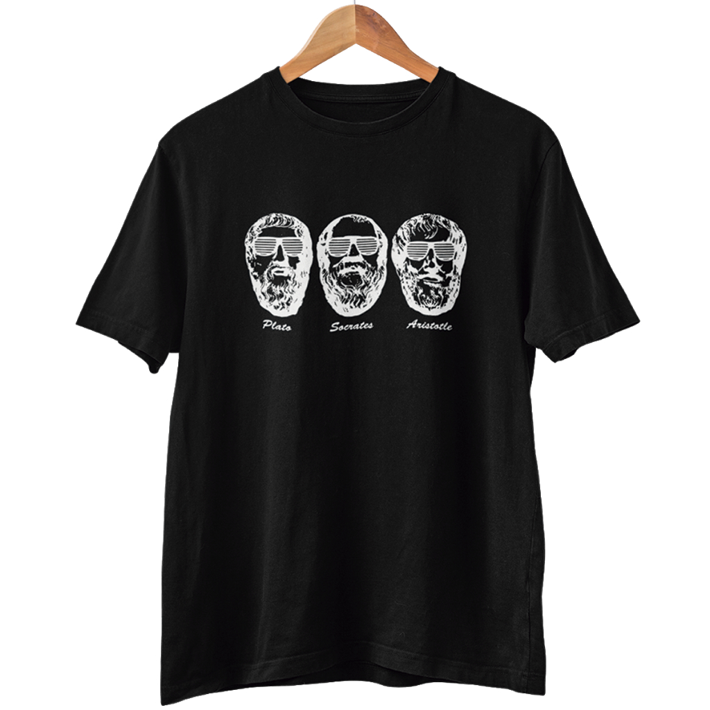 Camiseta Socrates Platão Aristoteles Filosofia 100% Algodão