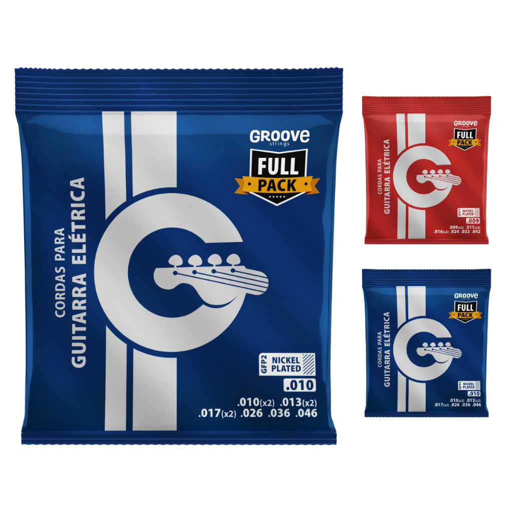 Encordoamento Jogo de Corda Groove by Solez Guitarra 0.9 0.10 GFP1 GFP2 Mi, Si e Sol Extra em Oferta na Shopee