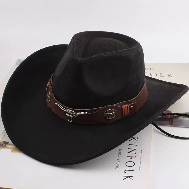 Chapéu Cowboy Vaqueiro em Feltro Ocidental Clássico Unissex Aba Larga Conforto e Estilo Country em Oferta na Shopee