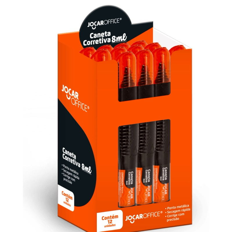 Corretivo Caneta 8ml Display 3/12 Unidades- Jocar Office Leonora