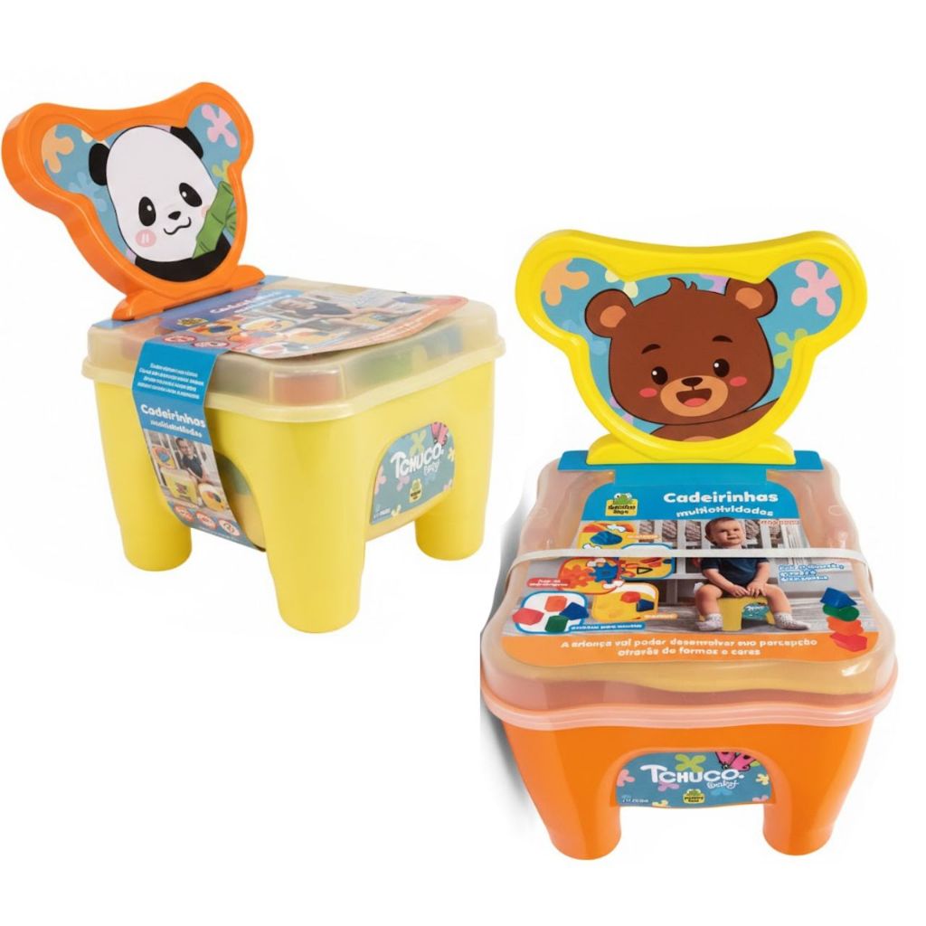 Cadeirinha Mesa Didática Infantil com Atividades Bichos Samba Toys