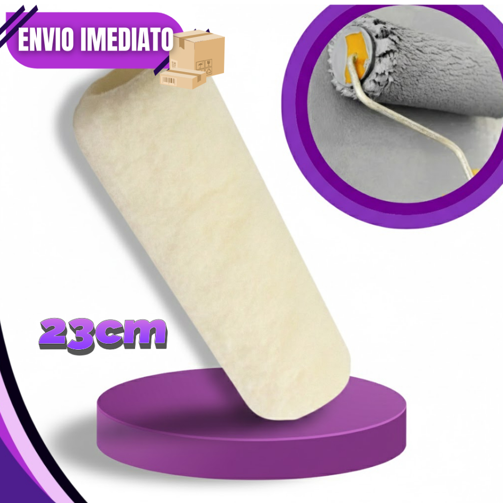 Rolo para Pintura Lã Carneiro Sintetico Profissional em Oferta na Shopee