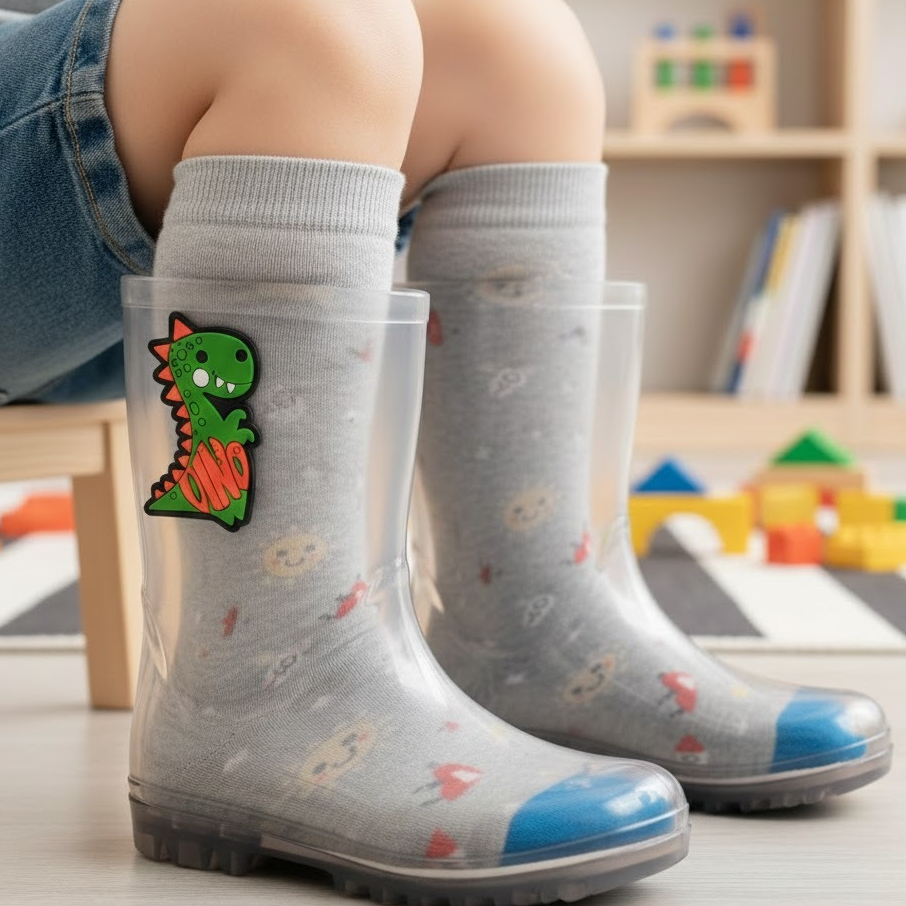 Galocha Infantil Masculina De Dinos Para Meninos Escolar Lançamento Confortável Envio Imediato