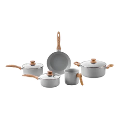 Jogo De Panela Antiaderente 5 peças Brinox Gris Ceramic Life Easy Cinza