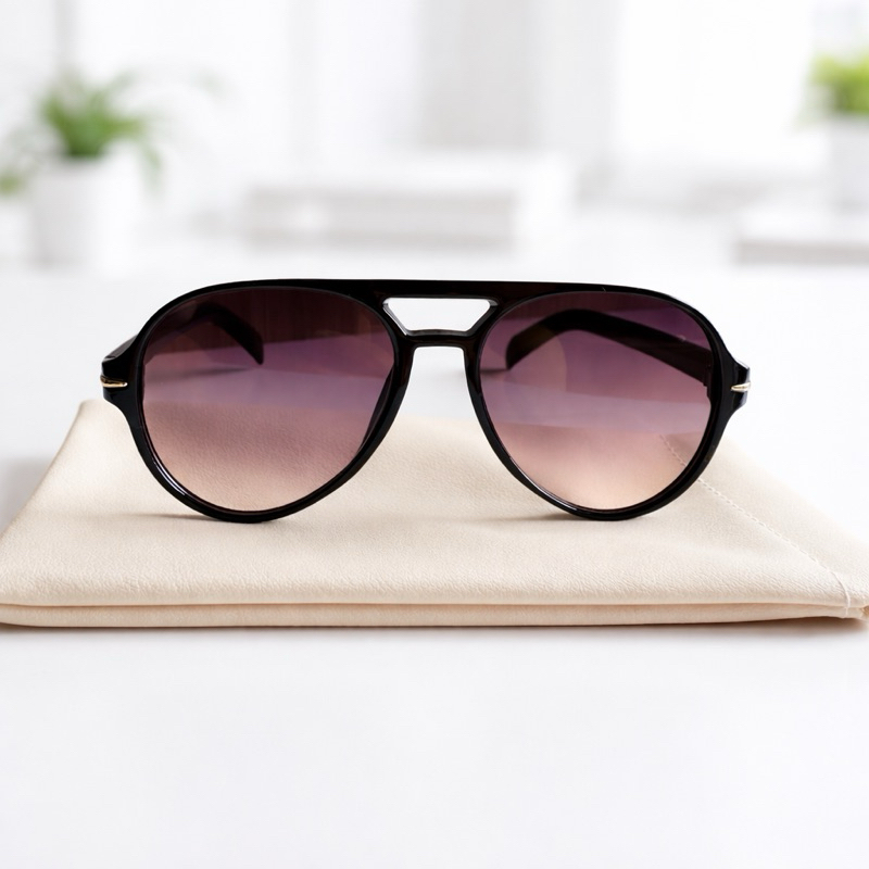 Óculos de Sol Moda Feminina com Ponte Dupla Retrô Armação Piloto Aviador com Proteção UV400 em Oferta na Shopee