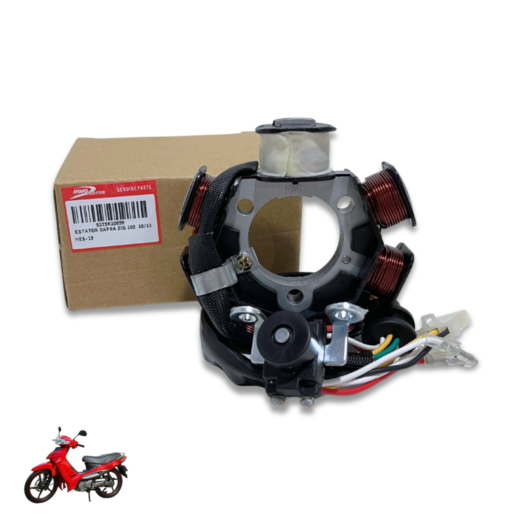 Estator Magneto Dafra Zig 100 2010-2012 C/ Bobina de Pulso