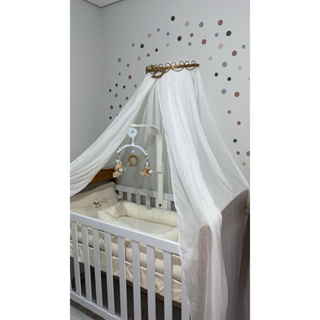 Dossel Arabesco cavalinho Dourado Enxoval Bebê e Mosquiteiro Voil Bebê Quartinho em Oferta na Shopee