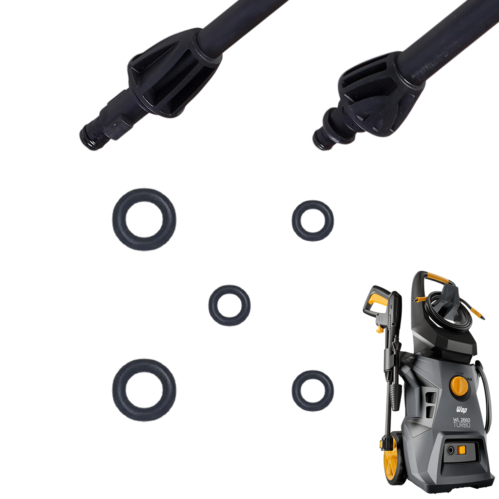 Anel Oring Borrachinha Vedação Compatível Com Lança Lavadora Wap Wl 2660 Turbo - 05 Unidades