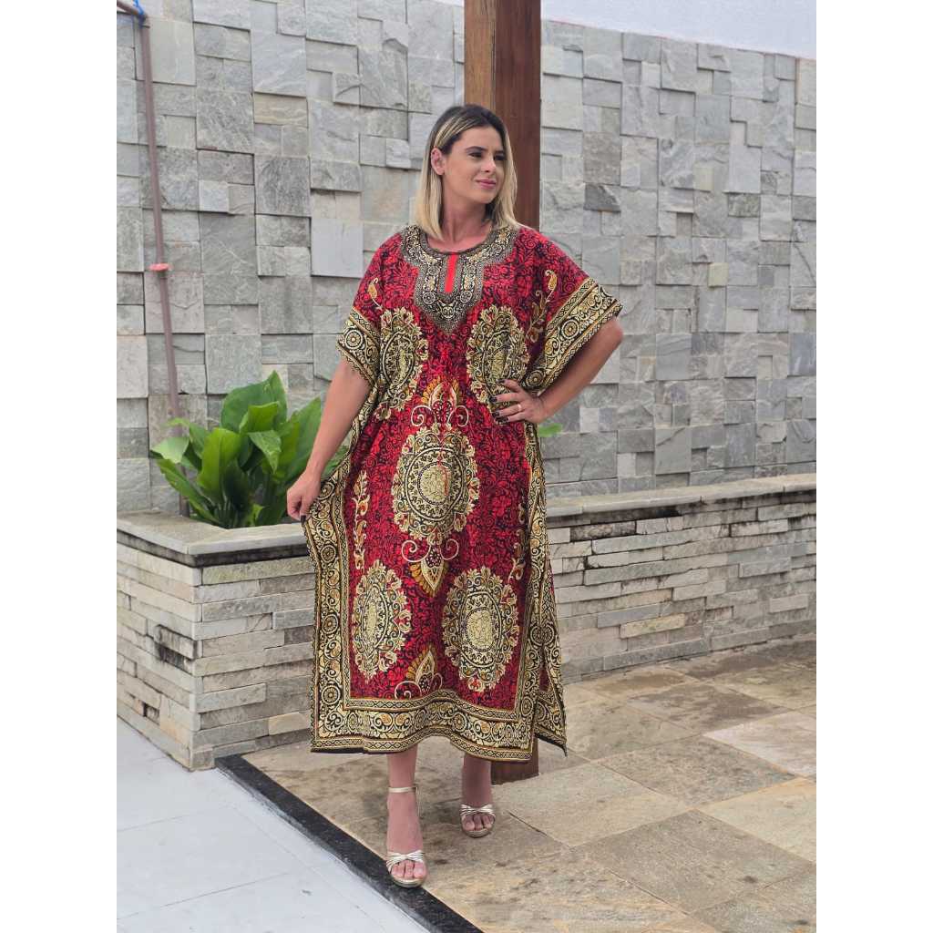 Kaftan Longa Indiana/ Vestido kaftan Indiano