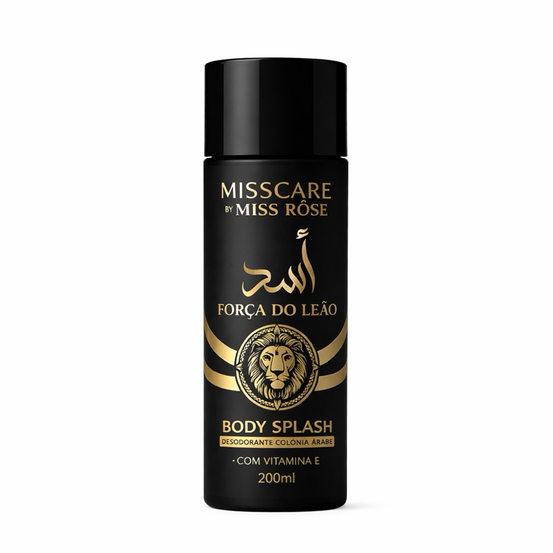Body Splash Força do Leão Miss Care Miss Rôse 200ml Desodorante Colônia Árabe Masculino perfume