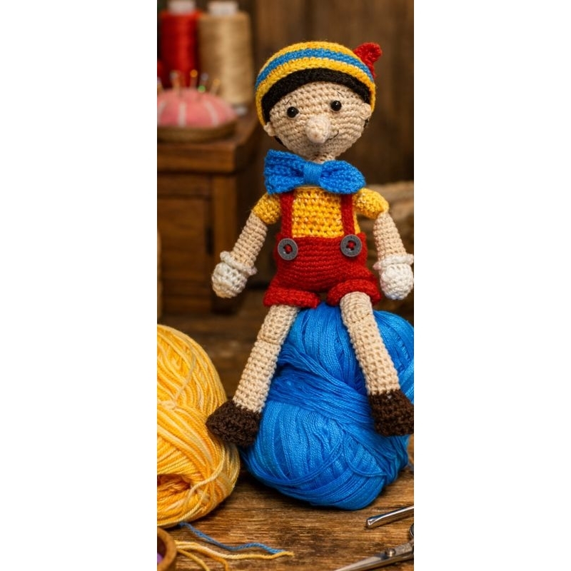 Pinóquio Amigurumi, um Menino de Verdade,  Feito de Linha!