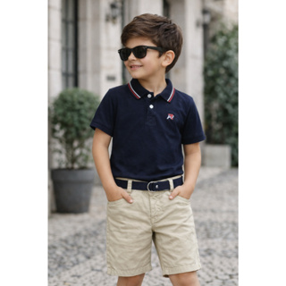 Conjunto Infantil Menino Polo com Bermuda Brim Elegante Casual Social em Oferta na Shopee