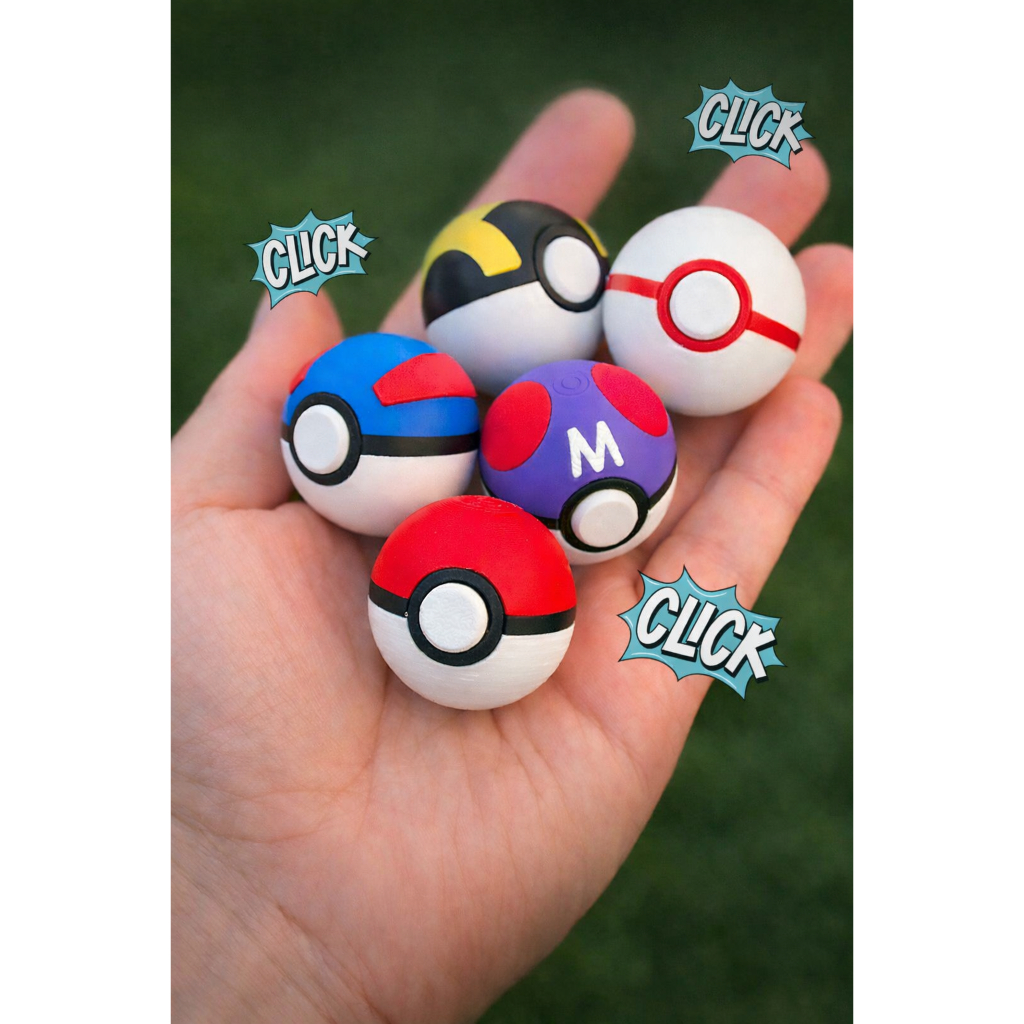 Chaveiro Pokemon Pokeball Fidget click Chaveiros Anime Pokémon Pokebola