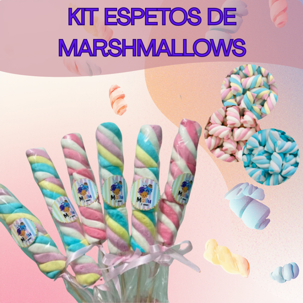 Marshmallows No Palito Doce Lembrancinha Festa Infantil - Rende Até 30 Unidades em Oferta na Shopee