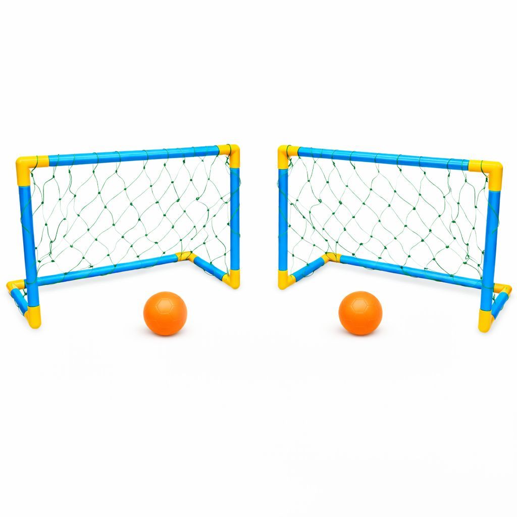 Kit 2 Mini Traves Golzinho De Futebol Infantil Gol Redes E Bolas