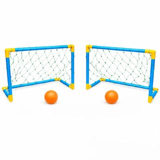 Kit 2 Mini Traves Golzinho De Futebol Infantil Gol Redes E Bolas