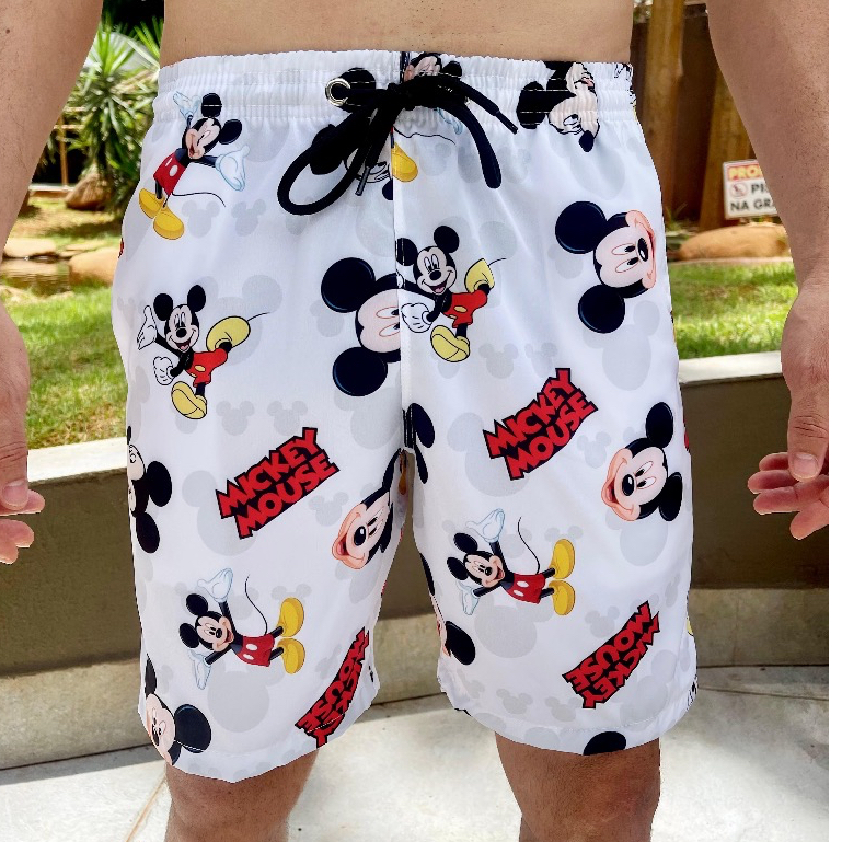 Short Masculino TacTel Elastano Estampa BERMUDA DE PRAIA FESTA BANHO ESPORTES TREINO FIT ACADEMIA
