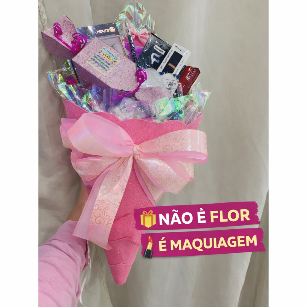 Buquê de Maquiagem Presente | Kit Make Completa para Namorada, Mãe ou Amiga | Envio Rápido-DIAS DAS MÃES/ANIVERSARIO em Oferta na Shopee