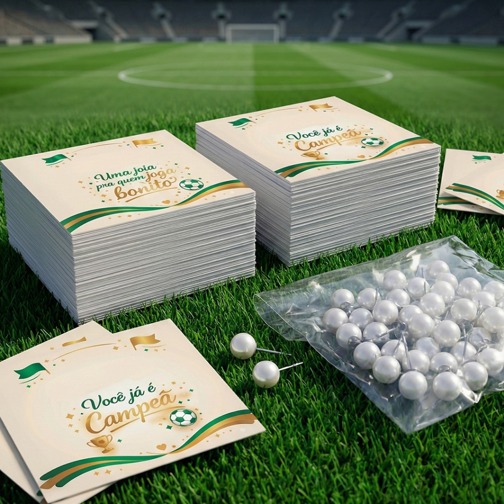 Brincos de Pérola com Tags Copa do Mundo 2026 Mimo para Cliente Kit Pares Lembrancinha Mimo para Cliente