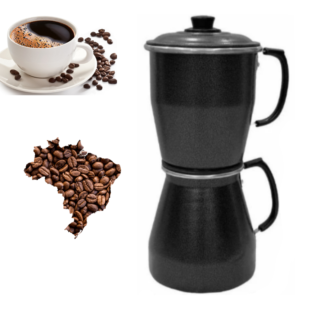 Cafeteira 1,5L e 1,0 L Prática  Italiana Economica Aluminio Craqueada