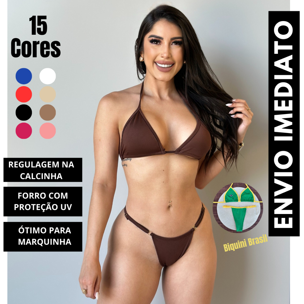 Bíquini de fita cortininha fio dental para bronze marquinha biquini brasil cortininha com regulagem