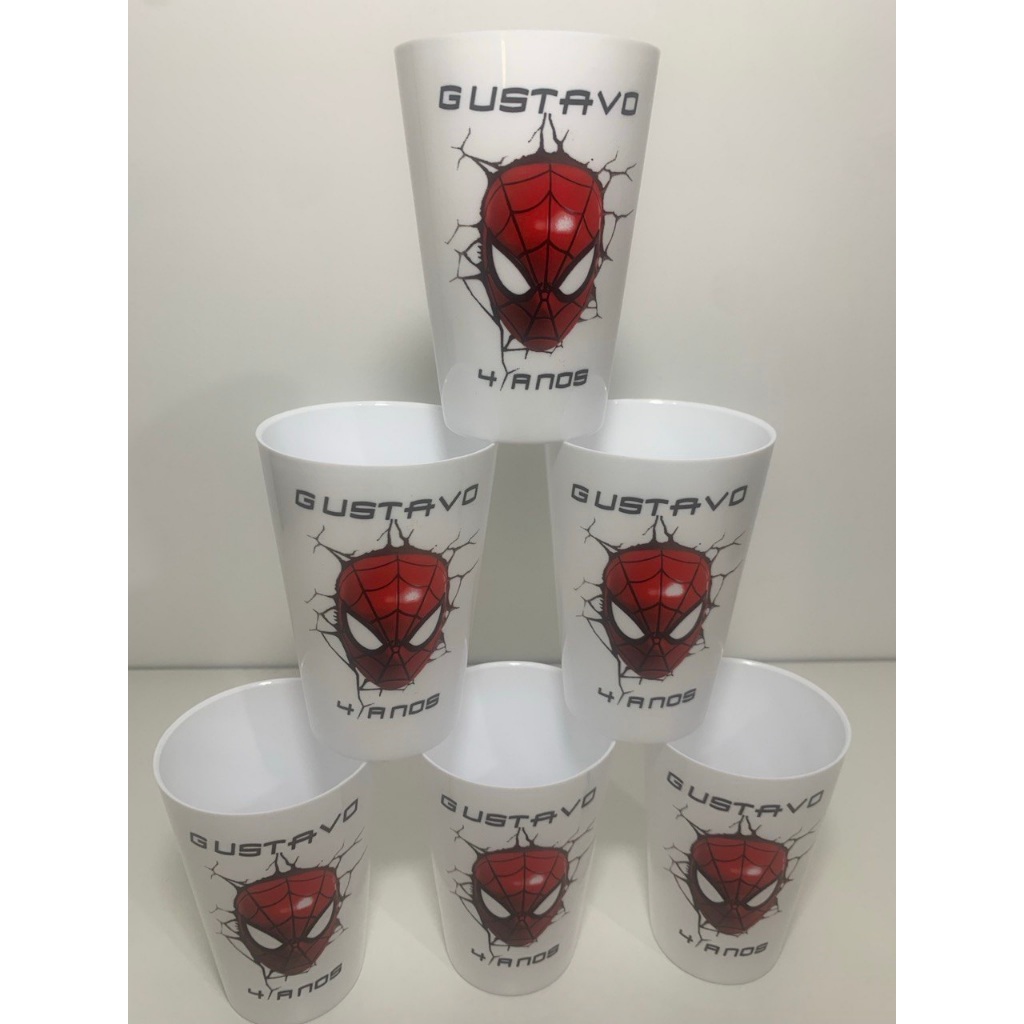Kit Copo caldereta personalizado homem aranha  300ml kit 15 un