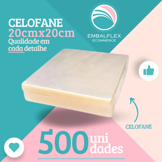 Celofane 20x20 Bopp Transparente kit c/ 500 Unid. Doces e Brownies em Oferta na Shopee