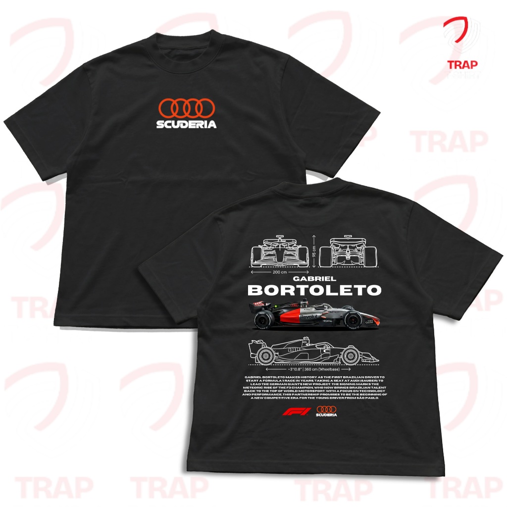 Camiseta Formula 1 Gabriel Bortoleto F1 Scuderia Audi  2026 Streetwear 100% Algodão Unissex Conforto em Oferta na Shopee