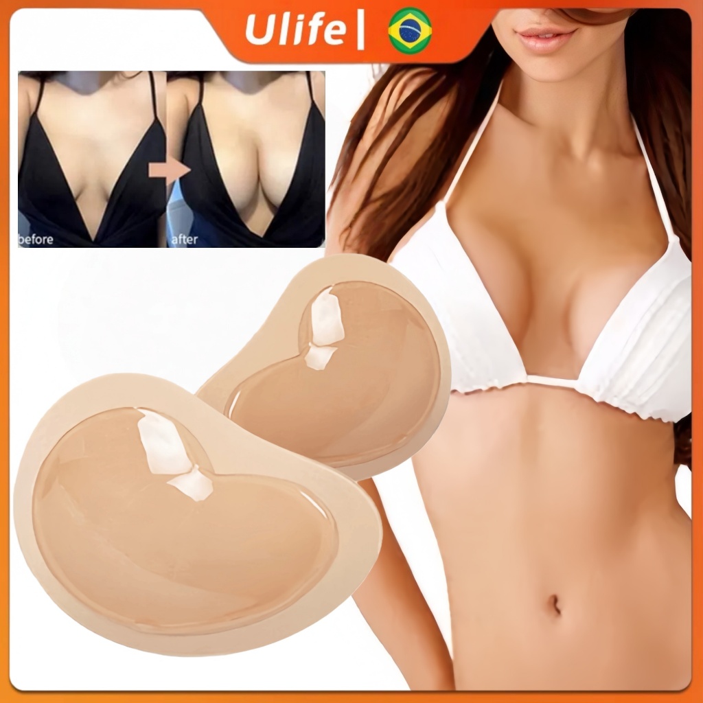 Par de Almofadas de Push-Up 2.5cm Reutilizáveis - Enchimento para Realçar o Busto em Biquínis e Maiô