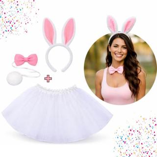 Kit Fantasia Coelhinha e Gatinha + Saia Tule para Carnaval e Festa em Oferta na Shopee