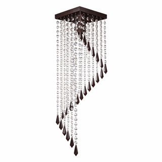 Lustre Cristal de Acrílico Sala de Jantar 60 cm de Altura Quarto Sala de Estar Cor Preto