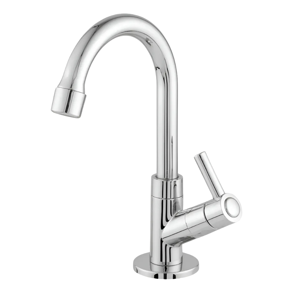 Torneira Lavatório Bancada ABS Cromada 1198 Bica Móvel Design Moderno 1/4 Volta