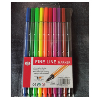 Kit Canetinha 12 Cores Canetas Colorida Fine  0.4mm Material Escolar Ponta Fina Volta as aulas em Oferta na Shopee