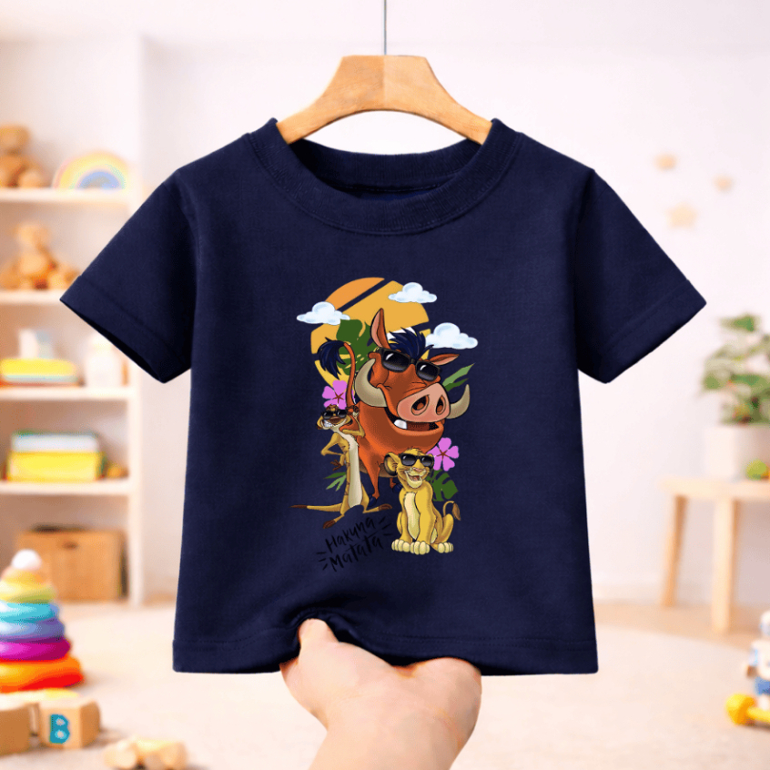 Camiseta Infantil Juvenil  - Hakuna Matata - Camisa Infantil Rei Leão - Estampa Personalizada - Blusinha 100% Algodão