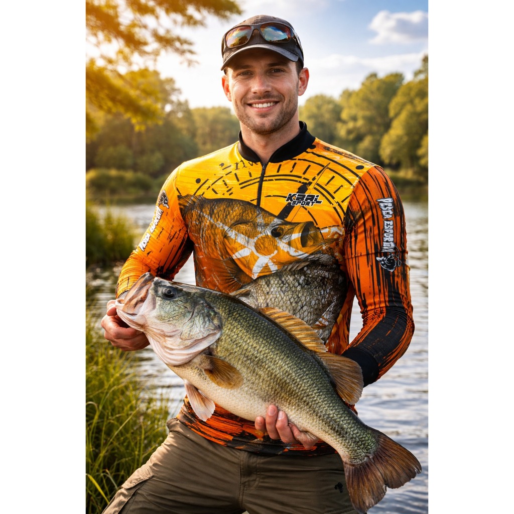 Camisa Camiseta Blusa de Pesca Robalo Cinza Proteção Solar Uv50+ DryFit Play Pesca
