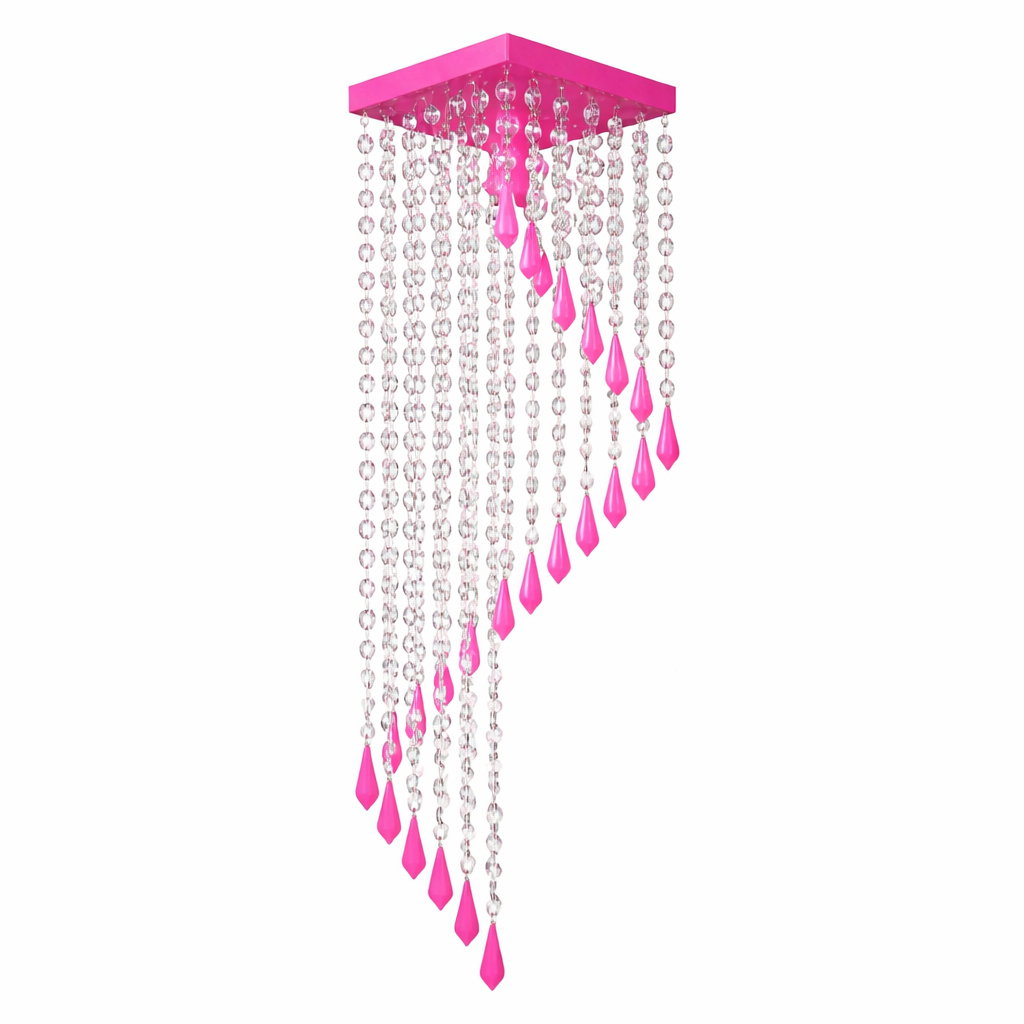 Lustre Cor de Rosa Quarto Menina Bebê Sala Qualquer Ambiente Interno