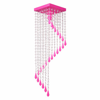 Lustre Cor de Rosa Quarto Menina Bebê Sala Qualquer Ambiente Interno