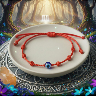 Pulseira  Kabbalah  Vermelha  7 sete  Nós + Olho grego Proteção e Sorte  Ajustável /Unissex /Amuleto em Oferta na Shopee