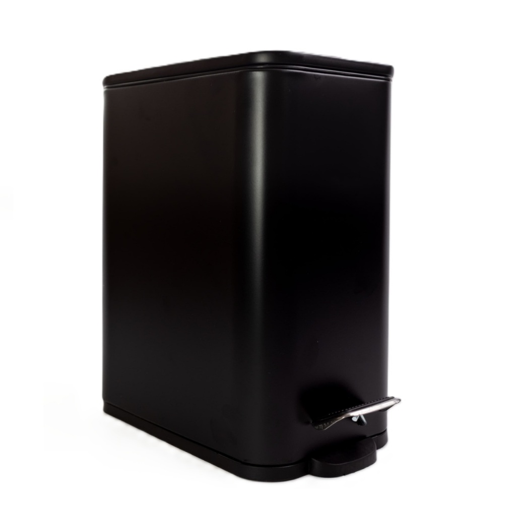 Lixeira 5L para Banheiro Cozinha Casa em Metal Com e Pedal Decorativa Multiuso Retângular