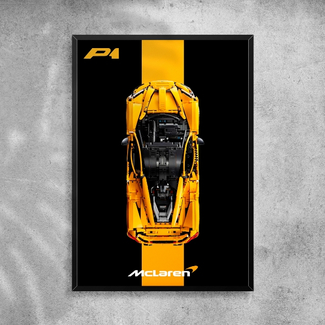 Pôster Expositor McLaren P1 LEGO 50x70cm Fosco · Com ou Sem Suporte