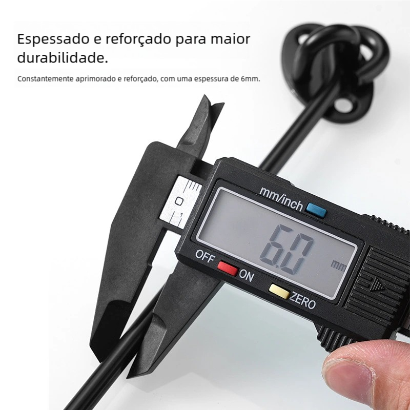 Trava Tipo Aldrava 195mm - Aço Inox Resistente, Pacotes de 1 a 4 Unidades — imagem 2 de 2