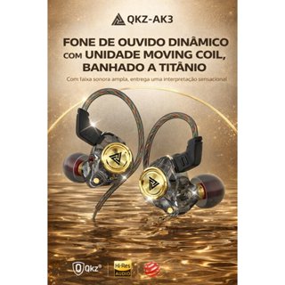 Fone de Ouvido QKZ AK3 Pro Original – Monitor In-Ear Profissional Gamer Com Microfone em Oferta na Shopee