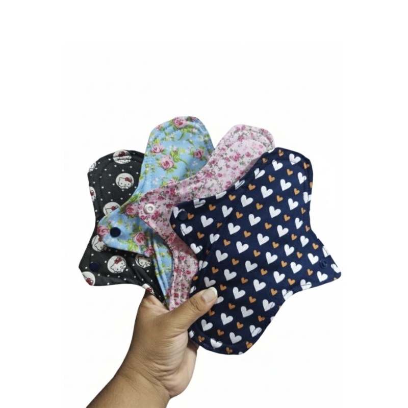 kit com 2 absorvente ecológico reutilizável
