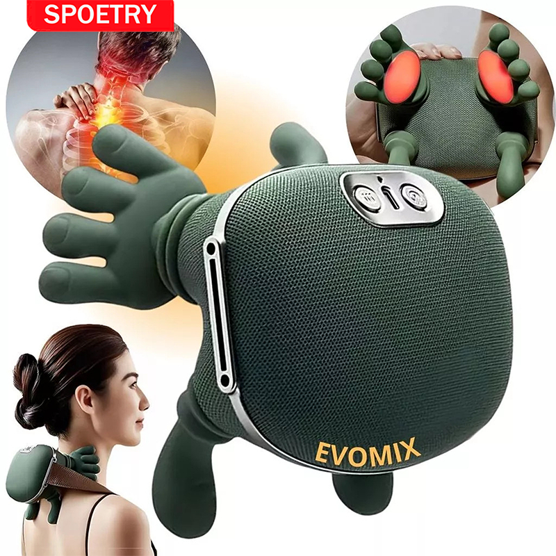 Massageador De Ombro Pescoço Aquecido Shiatsu Dedos Massagem De Amassar Conforto Relaxamento Tensão
