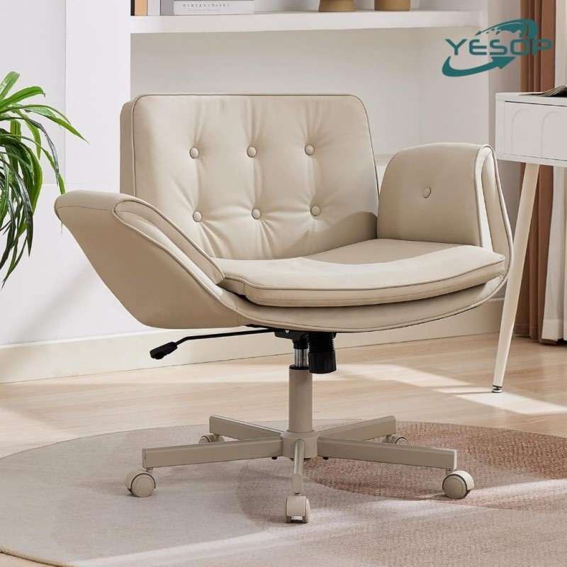 YESOP Cadeira Escritório Ergonômica Giratória com Braços Ajustáveis 90°-180° Confortável para Pernas Cruzadas em Oferta na Shopee