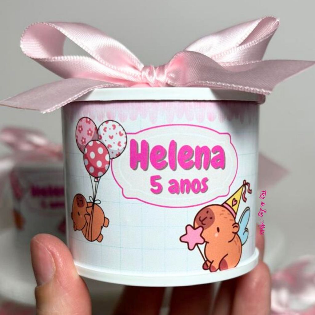 Mini Tubolata lembrancinha personalizada CAPIVARA | Lembrancinha Aniversário |  Festa Infantil I 5x6