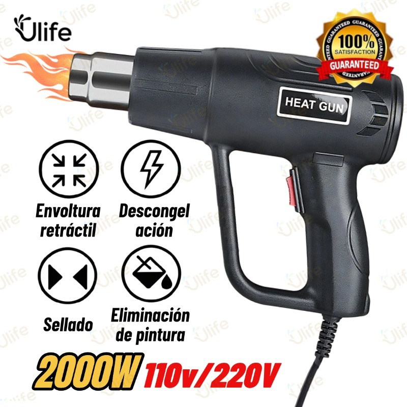 Soprador Térmico 110V 220V 2000w Duas temperatura até 550 °C Ferramentas domésticas essenciais-UF em Oferta na Shopee